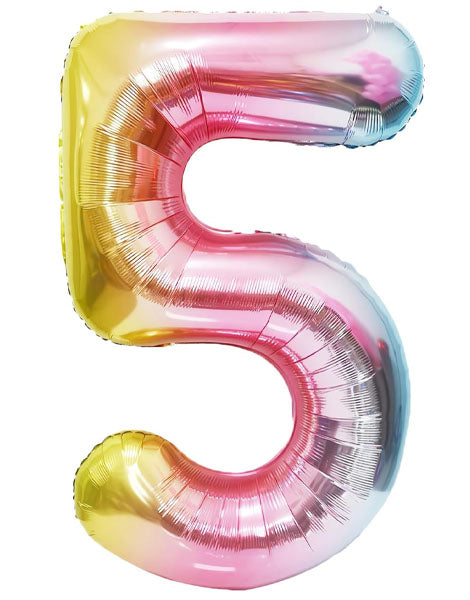 34'' Rainbow Numbers 5 Balloon