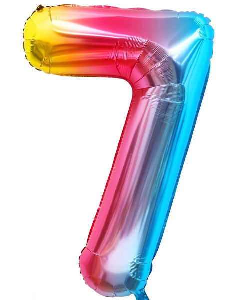 34'' Rainbow Numbers 7 Balloon