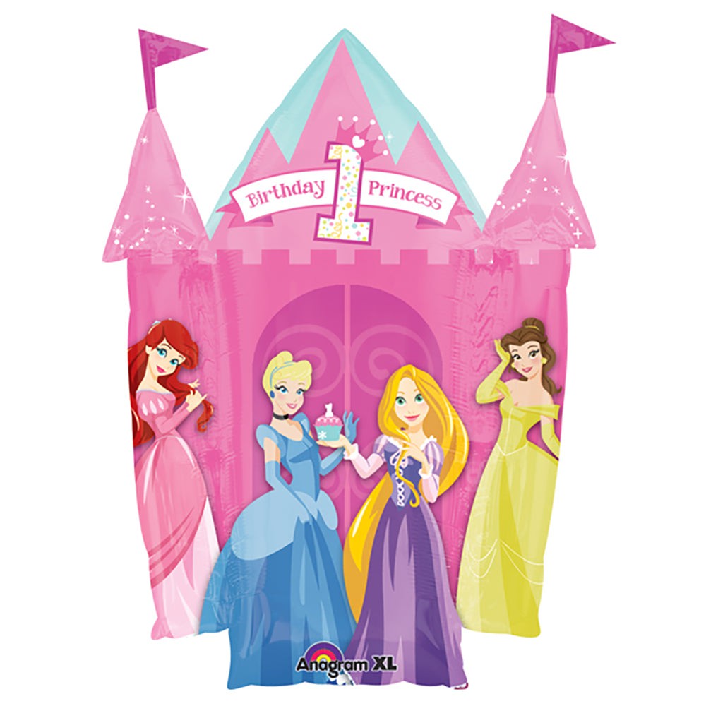 35'' Princesses 1st Birthday Castle Balloon