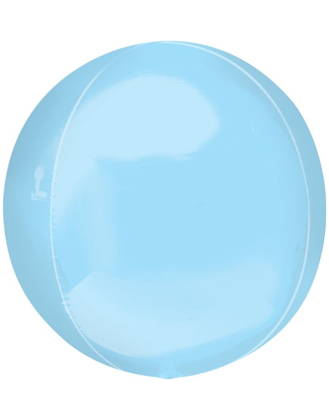 16in Anagram Pastel Blue Orbz Balloon