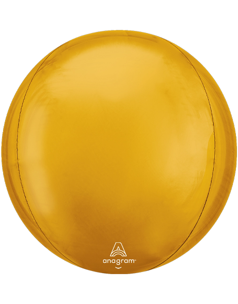 16in Anagram Gold Orbz Balloon