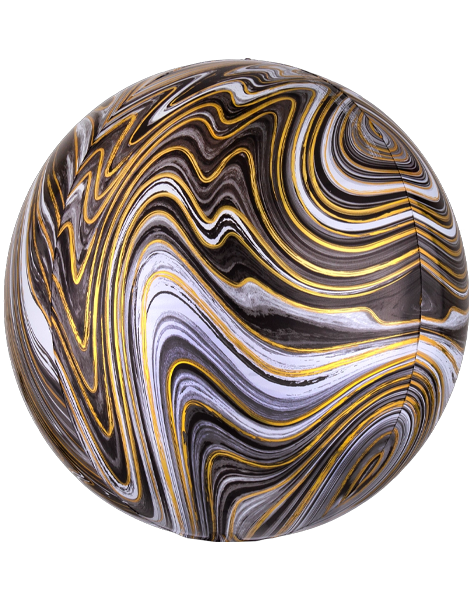 16in Anagram Black Marblez Orbz Balloon