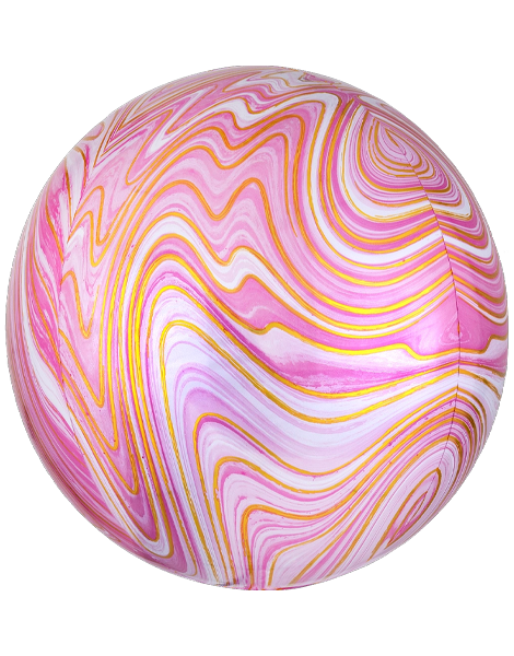 16in Anagram Pink Marblez Orbz Balloon