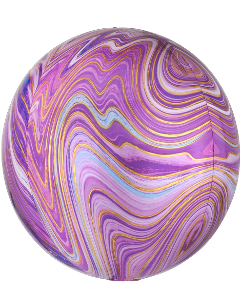 16in Anagram Purple Marblez Orbz Balloon