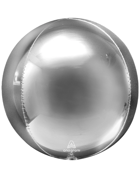 16in Anagram Silver Orbz Balloon