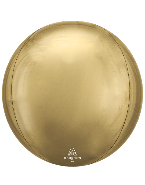 16in Anagram White Gold Orbz Balloon