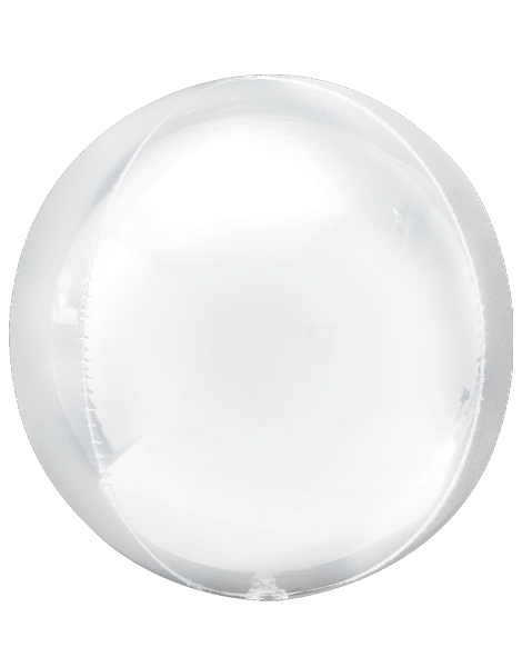 16in Anagram White Orbz Balloon