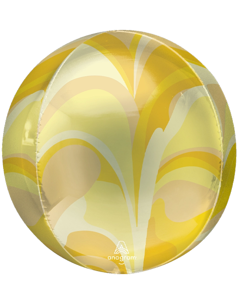 16in Anagram Gold Micro Marble Orbz Balloon
